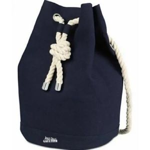 Jean Paul Gaultier Canvas Duffle Backpack with Rope Detailing NWT